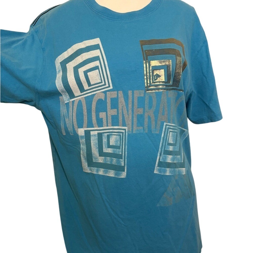 Vintage Y2K Allyance Brand No Generation Skate Snowboard‎ Blue T-Shirt LARGE
